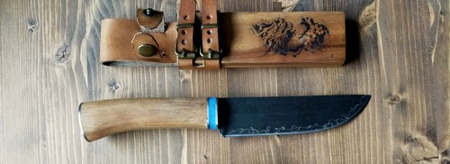 Coltello lama fissa custom - a,
