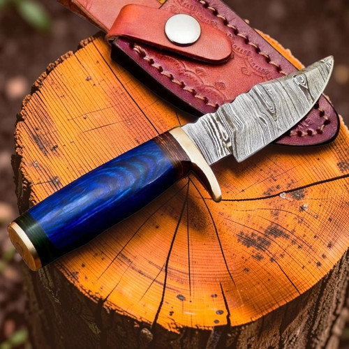 Coltello skinner damascato - coltello,
